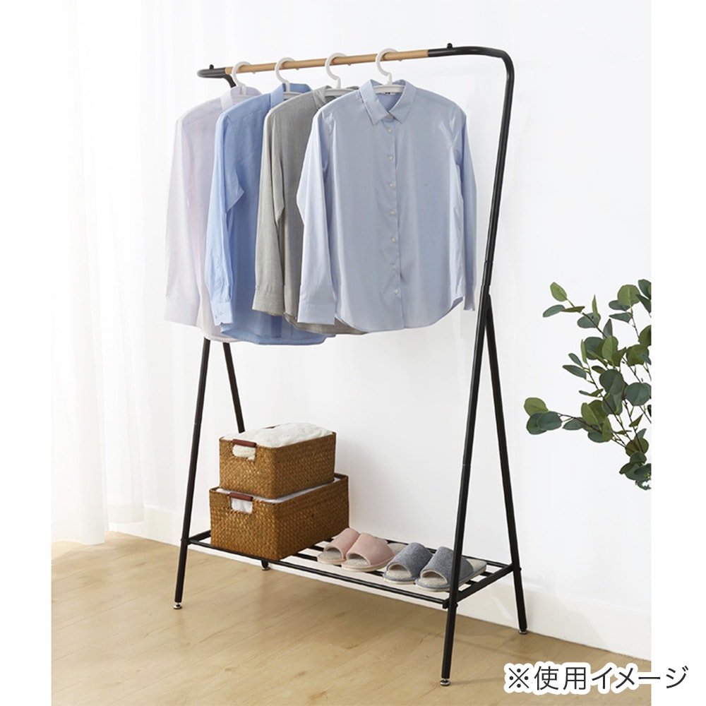 【送料無料】ワイド棚付きスタイルハンガーラック VYS-100T アークランズ