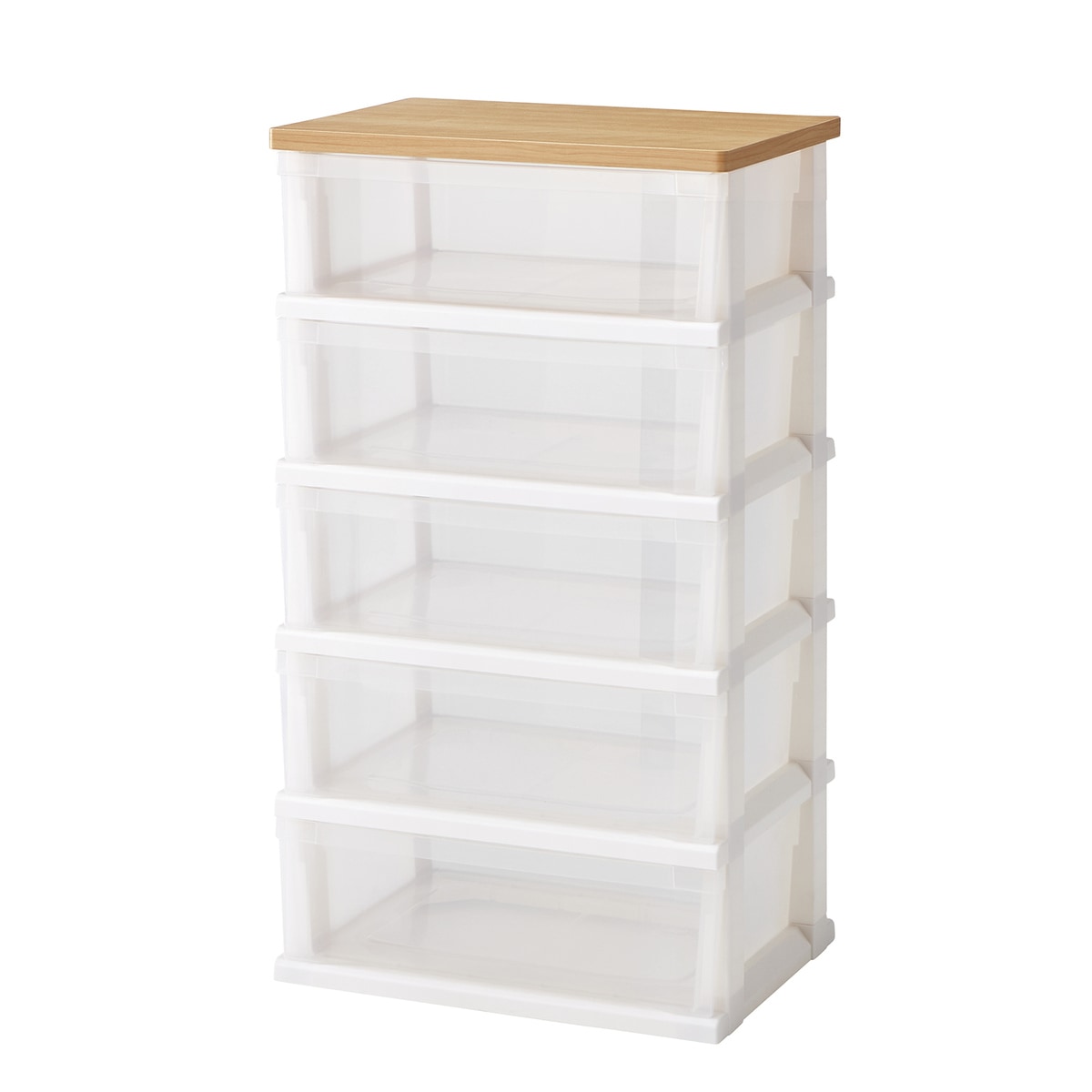 【送料無料】天馬 組立式木製天板ストッカー 5段キャスター付