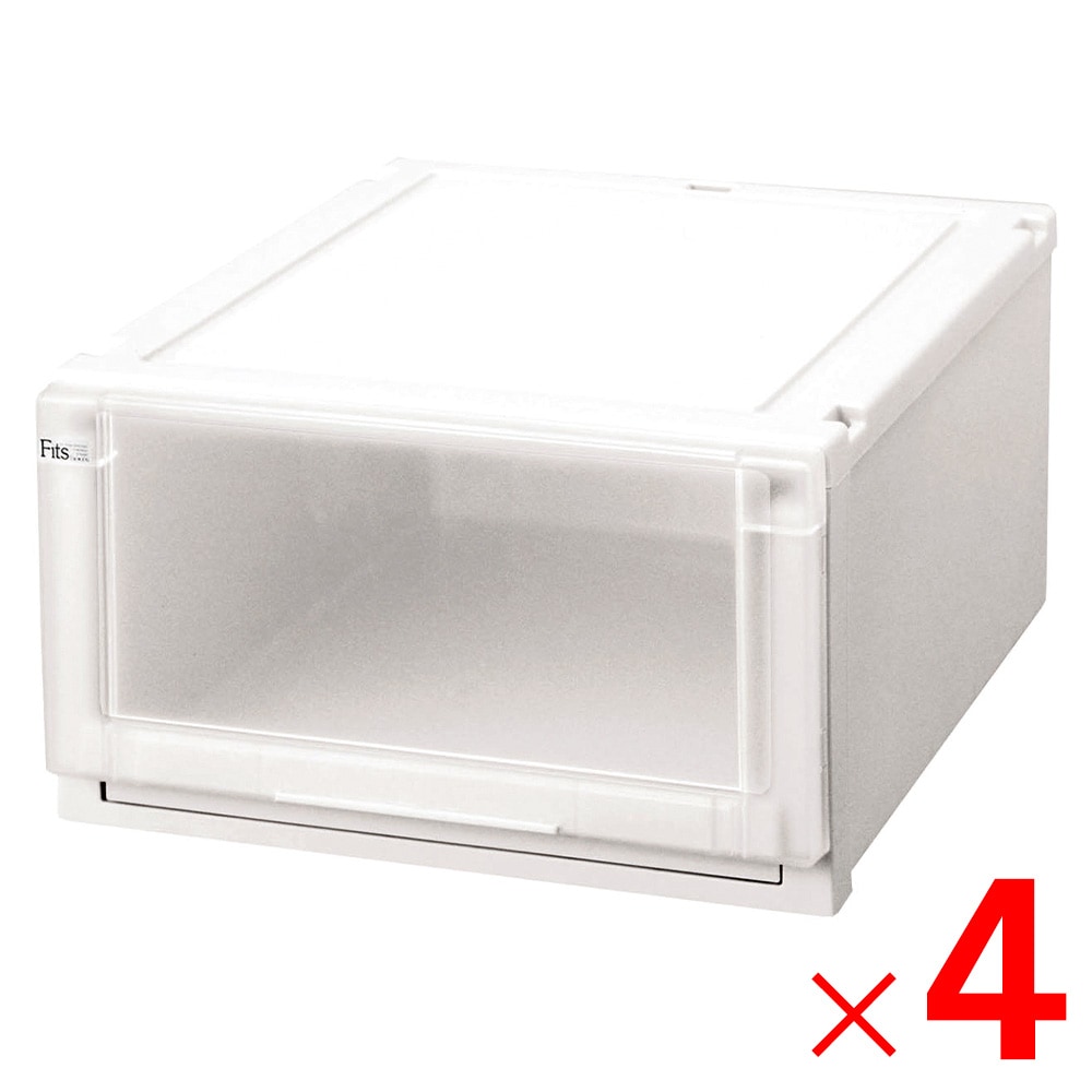 【送料無料】天馬 フィッツユニットケース4525 WH ホワイト ×4個 ケース販売 【大型便・時間指定不可】