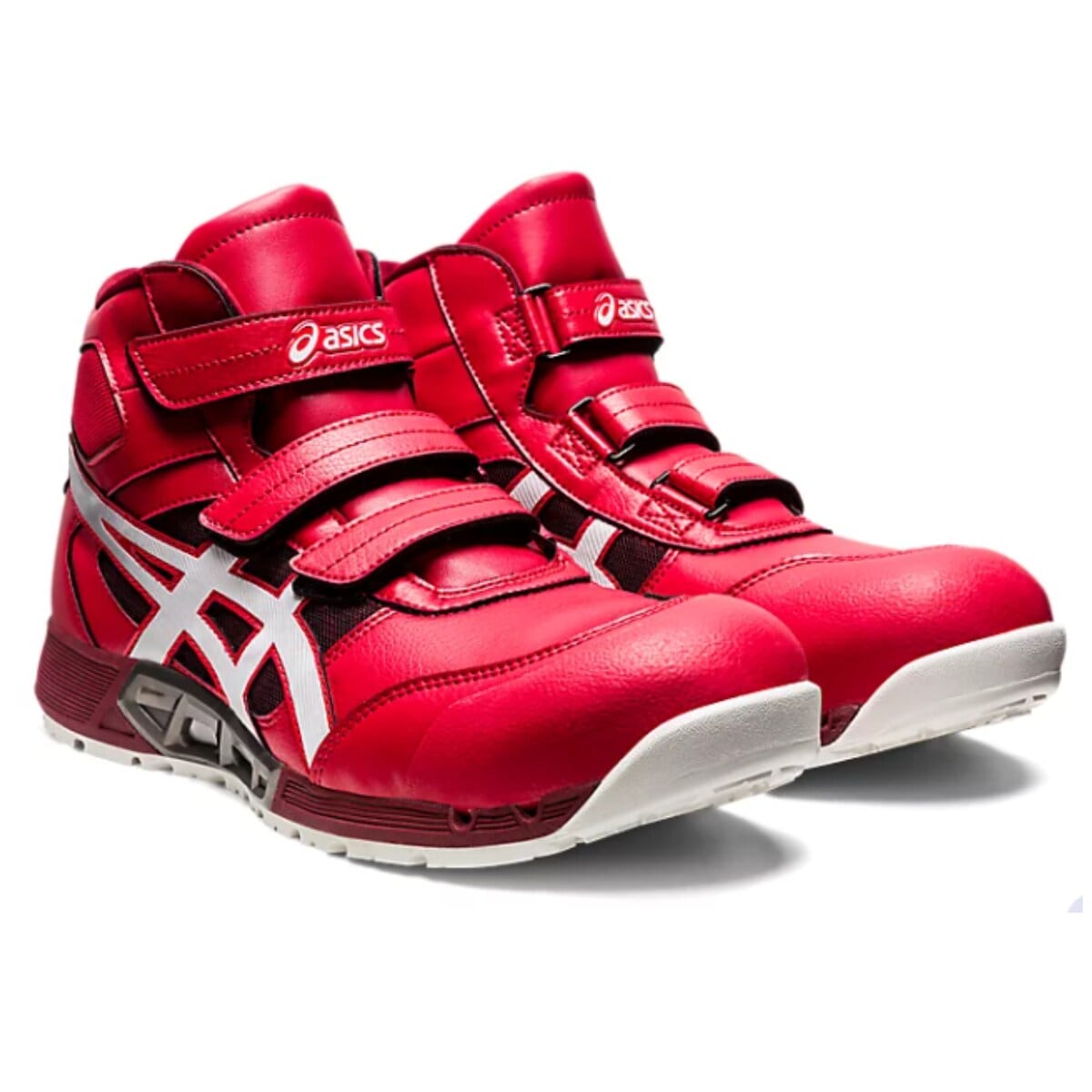 アシックス安全靴ウィンジョブＣＰ３０６ ＢＯＡホワイト／クラシックレッド ウィンジョブ® CP306 BOA® 3E相当 | ホワイト×クラシックレッド