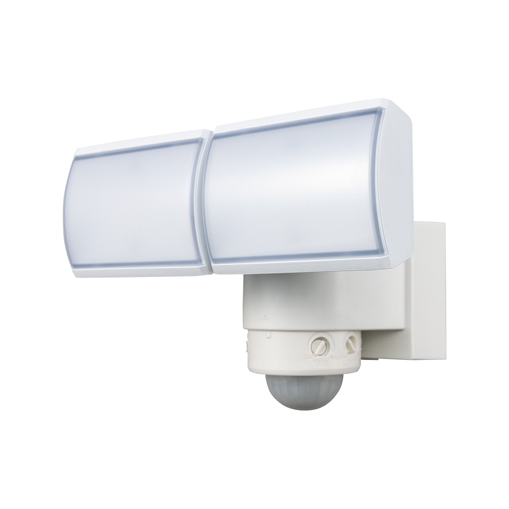 送料無料】デルカテック LEDセンサーライト 2灯型 白 DSLD20C2(W) DX 