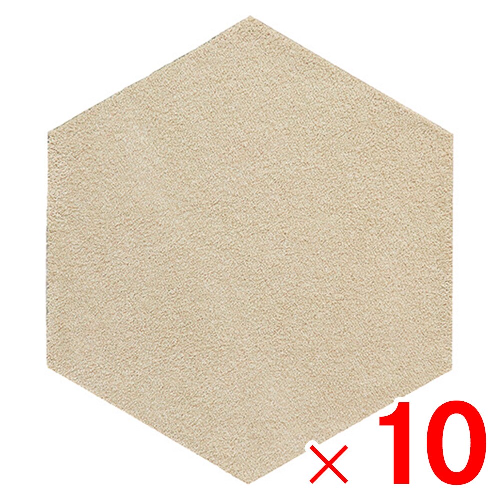 【送料無料】ラグタス タイルマット タイルラグ ヘキサゴン 43×50cm ベージュ BE ×10枚 ケース販売