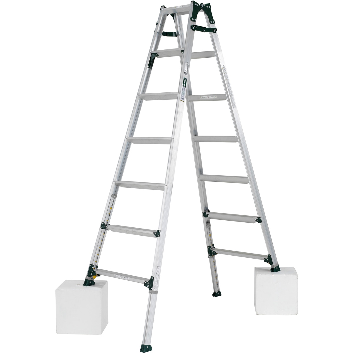 送料無料】アルインコ はしご兼用脚立7尺 踏ざん幅広 伸縮脚付  