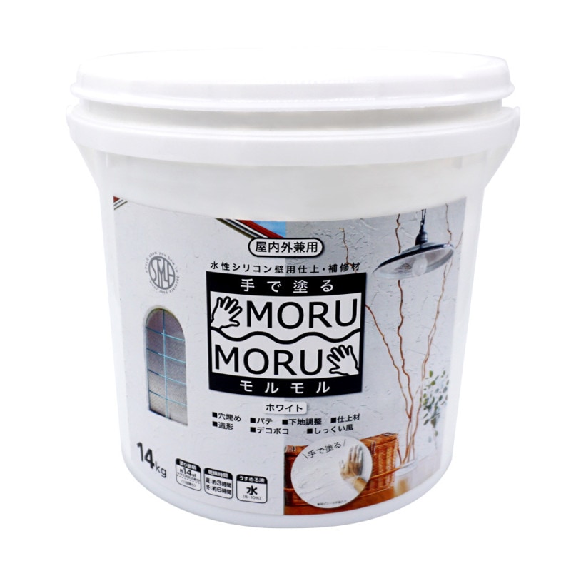 【送料無料】ニッペ MORUMORU モルモル 手で塗る しっくい風塗料 屋内外対応 14kg