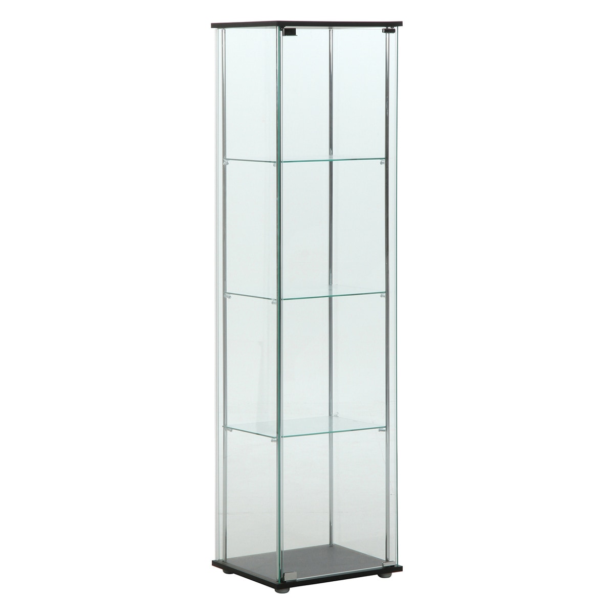 【送料無料】不二貿易 ガラスコレクションケース4段 TMG-G21 BR 【メーカー直送・代引不可・置配不可・配送地域限定】
