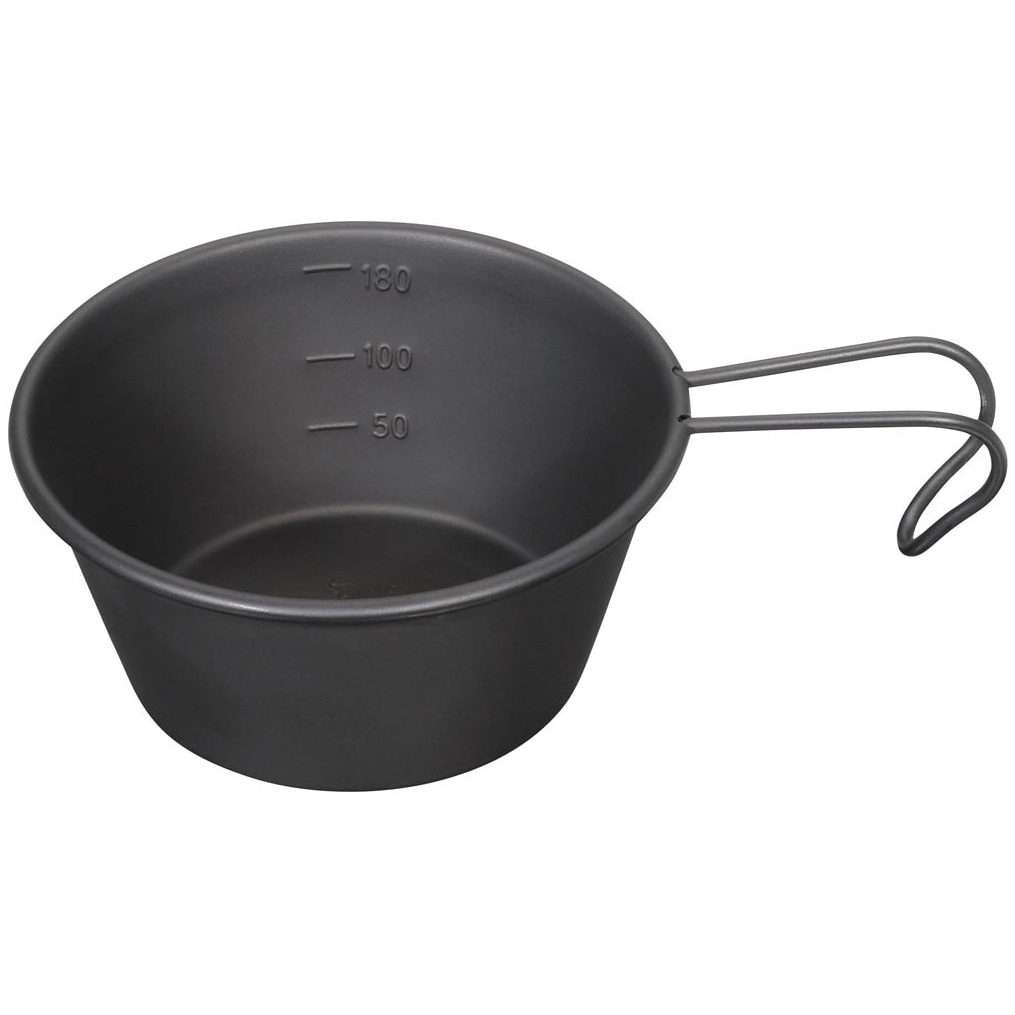 キャプテンスタッグ ステンレス カラーシェラカップ210ml オキツモブラック UH-68