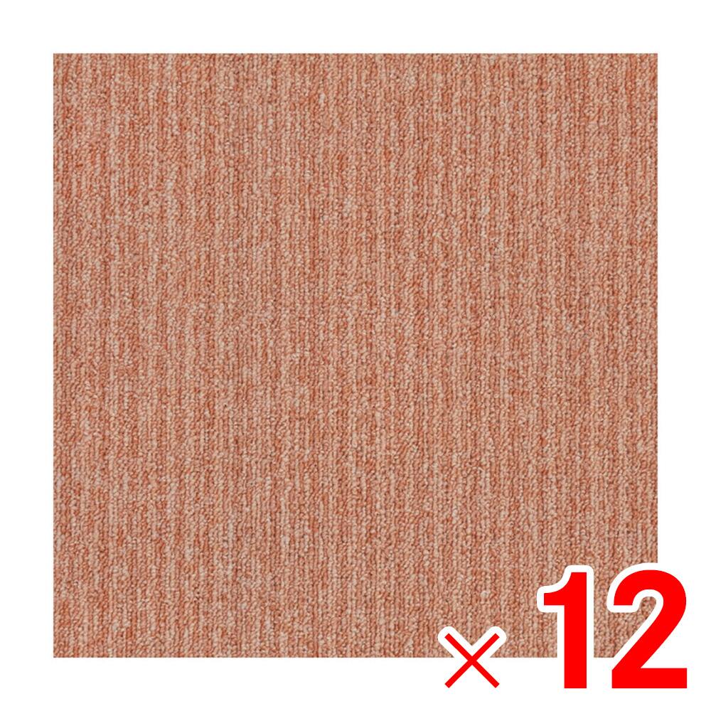 【送料無料】東リ 吸着タイルカーペット ニューピタコ40 NP410 チェリーピンク ×12枚 ケース販売