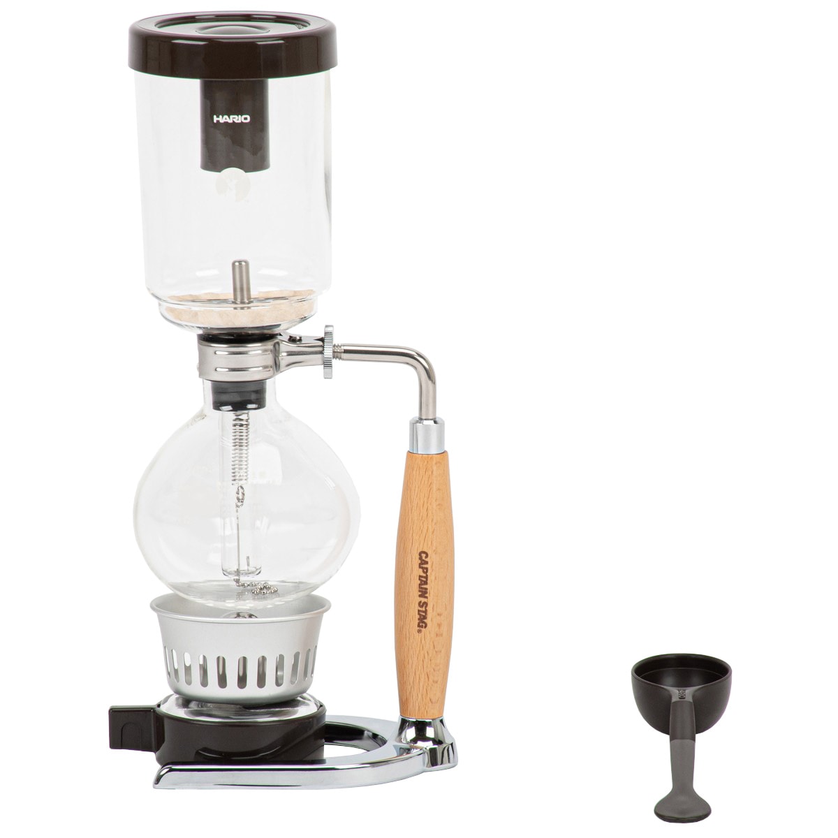 【送料無料】キャプテンスタッグ 珈琲サイフォン 木柄 UW-3552