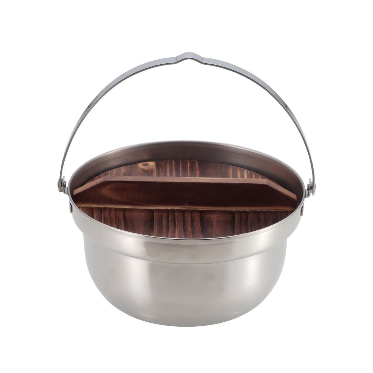 キャプテンスタッグ 木蓋付きキャンプ焚火鍋18cm UH-4124