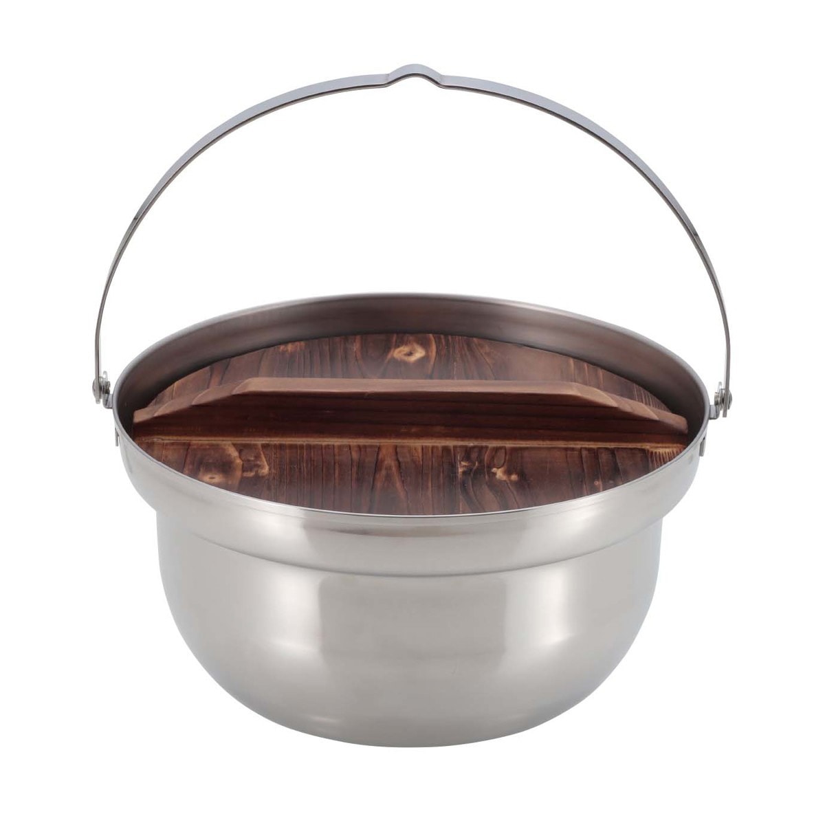 【送料無料】キャプテンスタッグ 木蓋付きキャンプ焚火鍋22cm UH-4125