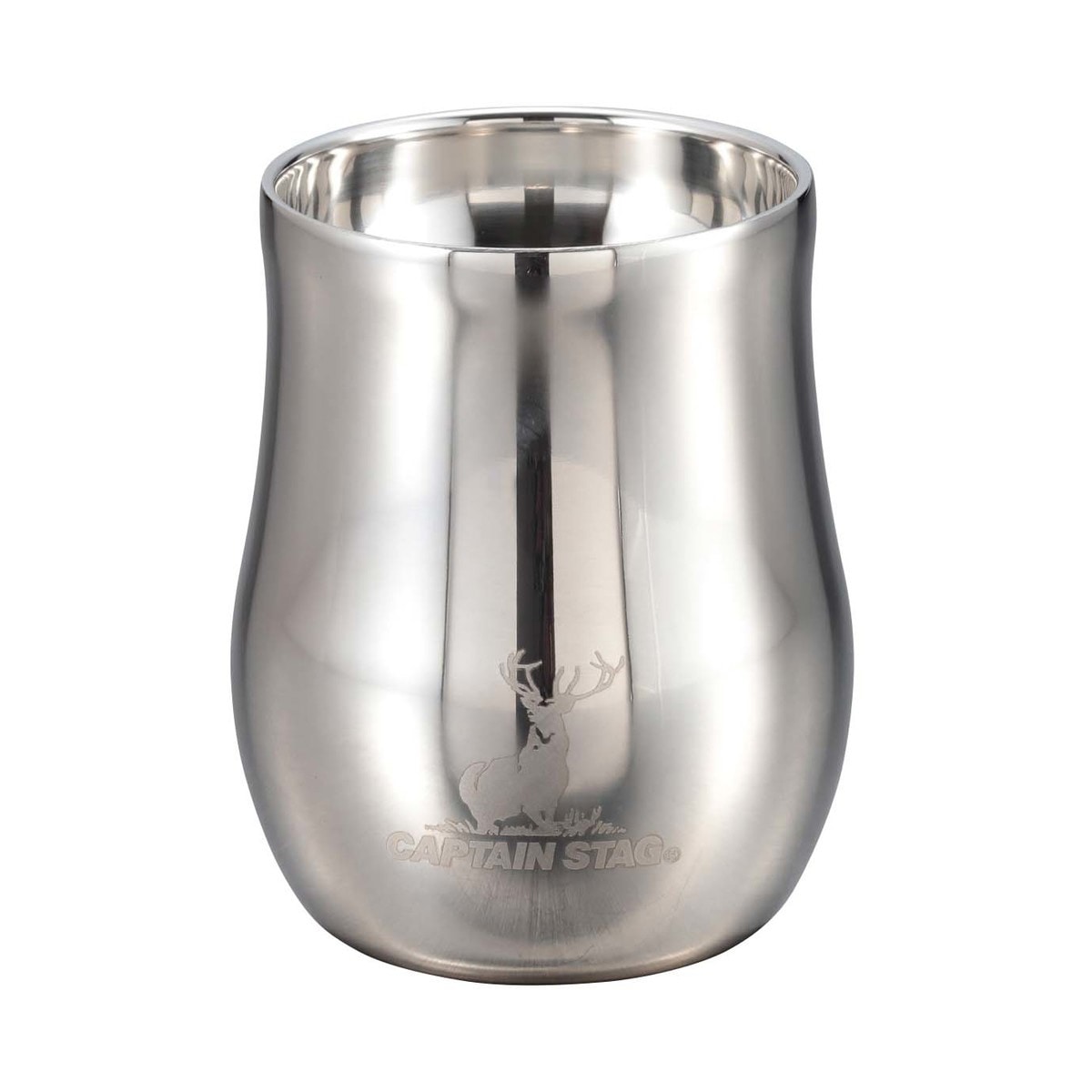 キャプテンスタッグ 香る真空二重タンブラー240 シルバー・ミラー UE-3570