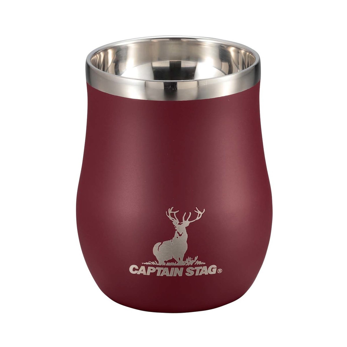 キャプテンスタッグ 香る真空二重タンブラー240 レッド UE-3577