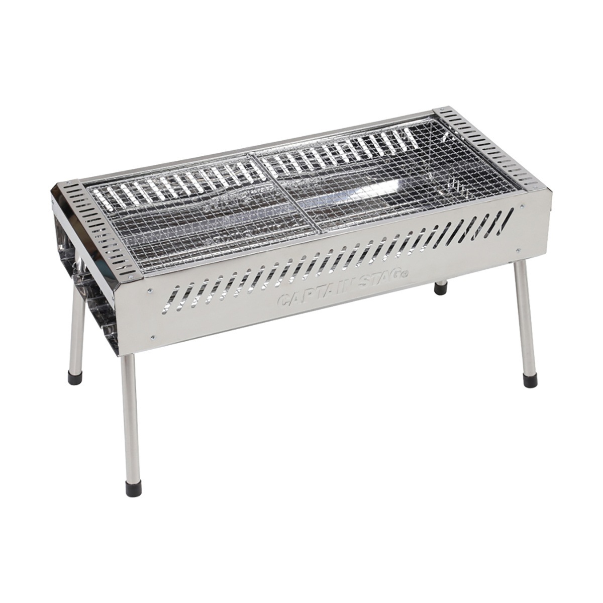 【vintageColemanらんぷ屋】ステンレスバーベキューグリル×2 送料無料】キャプテンスタッグ BBQステンレスグリル650 UG-68