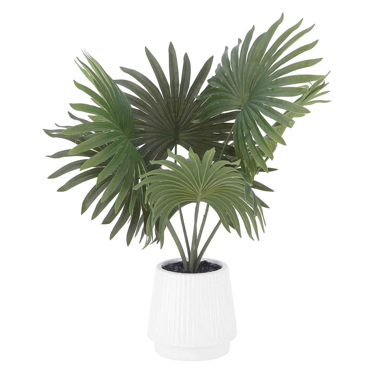 【送料無料】不二貿易 フェイクグリーン パナマソウ セラミックポット FB-370715 【メーカー直送・代引不可・置配不可・配送地域限定】