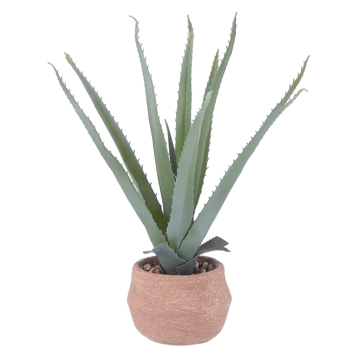 【送料無料】不二貿易 フェイクグリーン アロエ S セメントポット FB-3091663 【メーカー直送・代引不可・置配不可・配送地域限定】