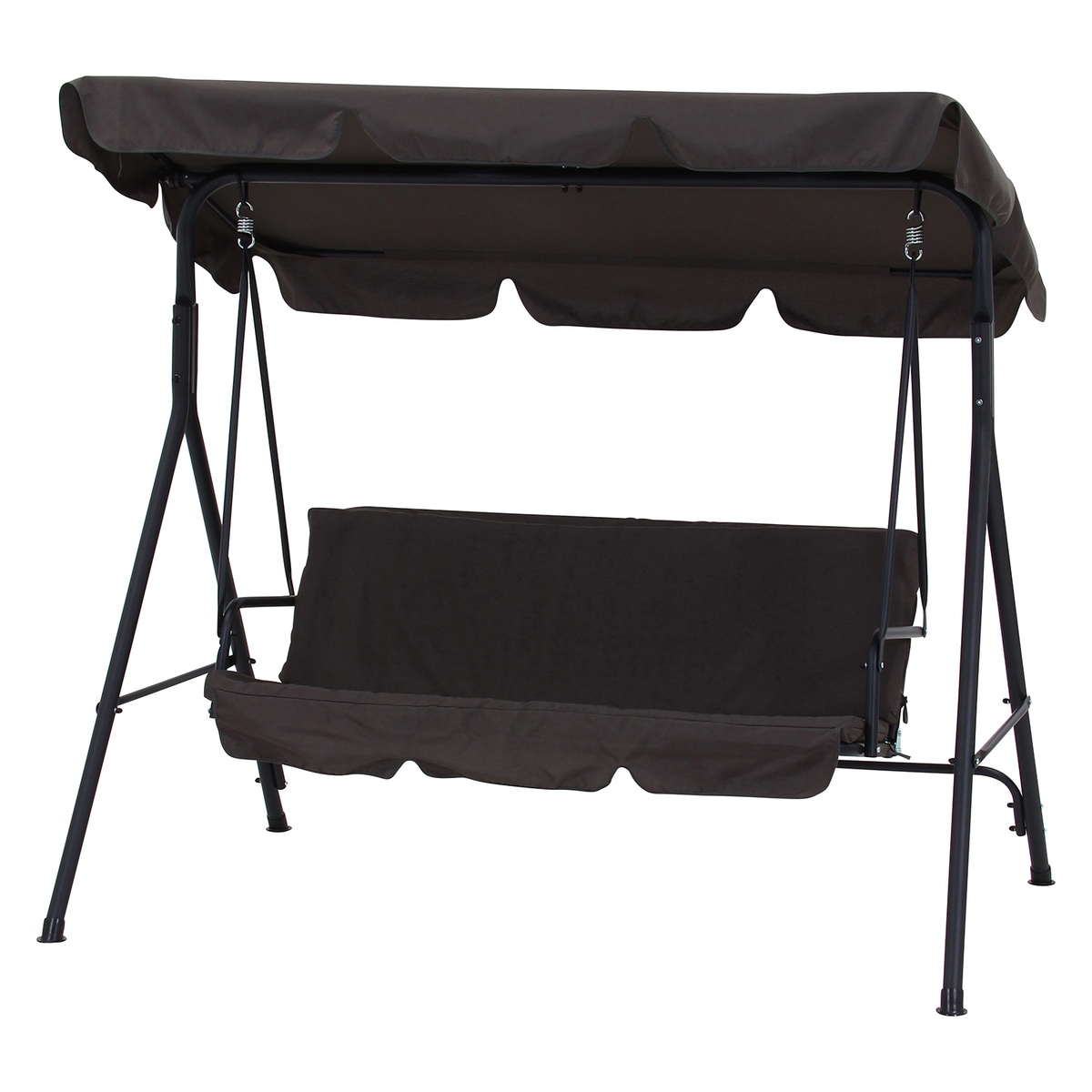 【送料無料】不二貿易 ブランコ 3P ポルド クッション付き GY FBC-041-3 【メーカー直送・代引不可・置配不可・配送地域限定】