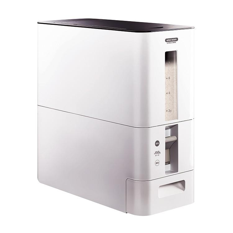 【送料無料】メーカー欠品中 次回3月中旬入荷予定です　アスベル 計量米びつ 12kg型 ホワイト