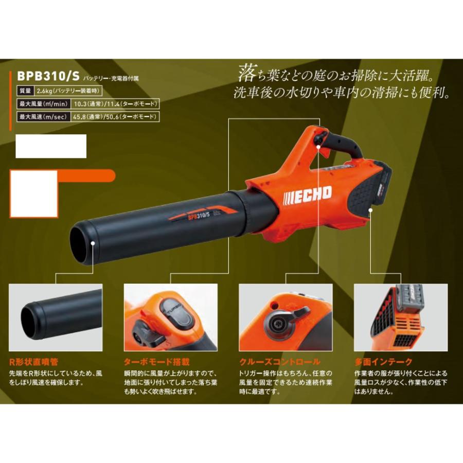 【★格安新品未使用★】エコー(ECHO) やまびこ 充電式ブロワ 36V BPB310/S バッテリ・充電器付き Amazon.co.jp: エコー(ECHO) やまびこ 充電式ブロワ 36V BPB310/S