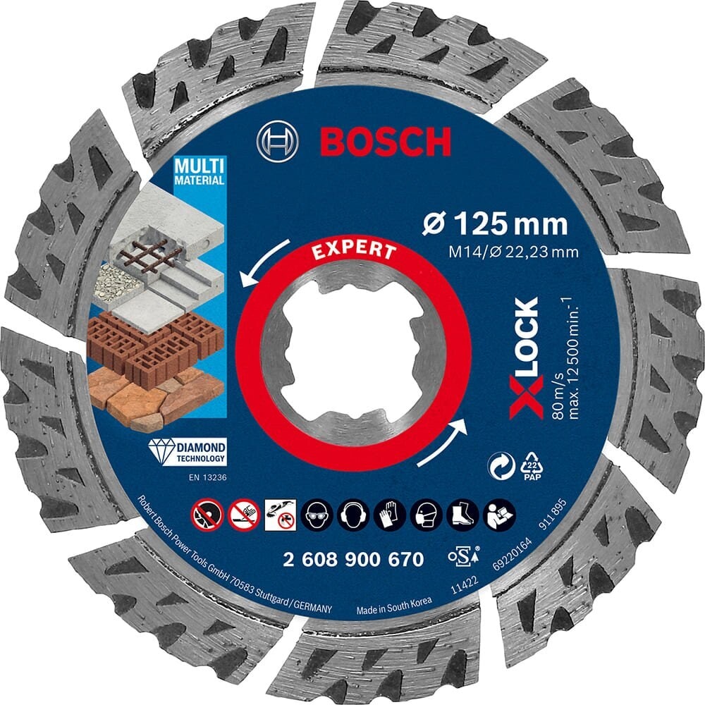 【送料無料】ボッシュ BOSCH X-LOCKダイヤモンドホイール 外径125mm 2608900670
