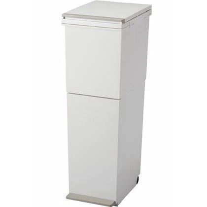 【送料無料】メーカー欠品中 次回3月中旬入荷予定です　アスベル 分別ペダル2段スリム 38L ホワイト