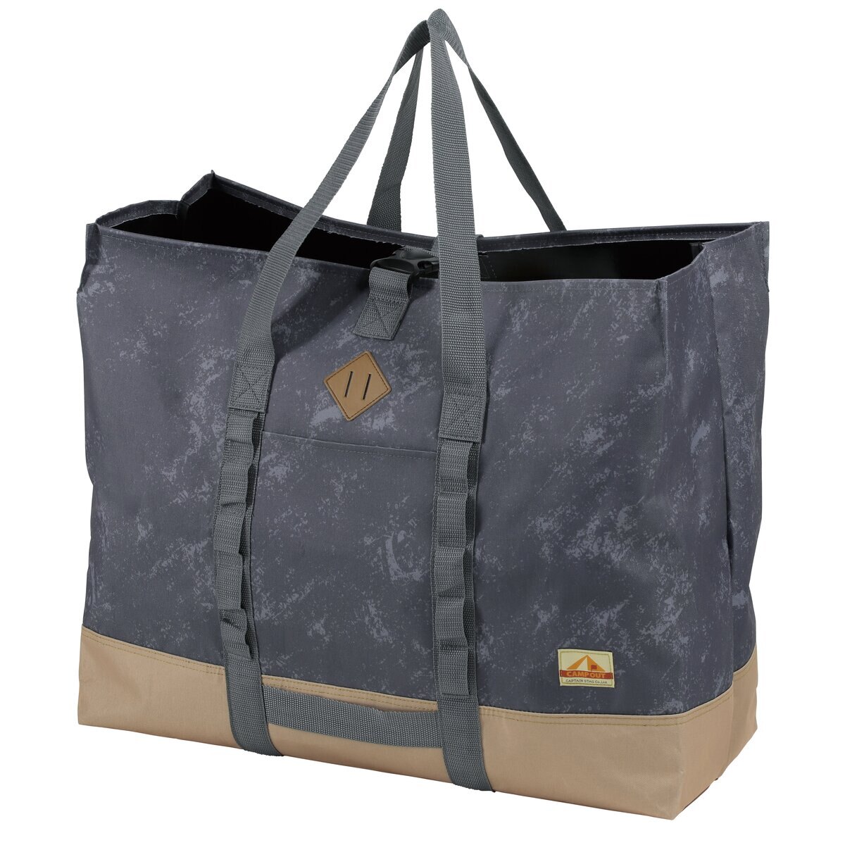 【送料無料】キャプテンスタッグ キャンプアウト ビッグバッグ75L エイジンググレー×タン UE-638