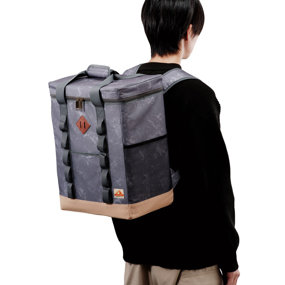 キャプテンスタッグ ソフトクーラー 【2個セット】キャンプアウト リュック型クーラーバッグ  30L  エイジンググレー×タン 送料無料】キャプテンスタッグ キャンプアウト リュック型クーラー