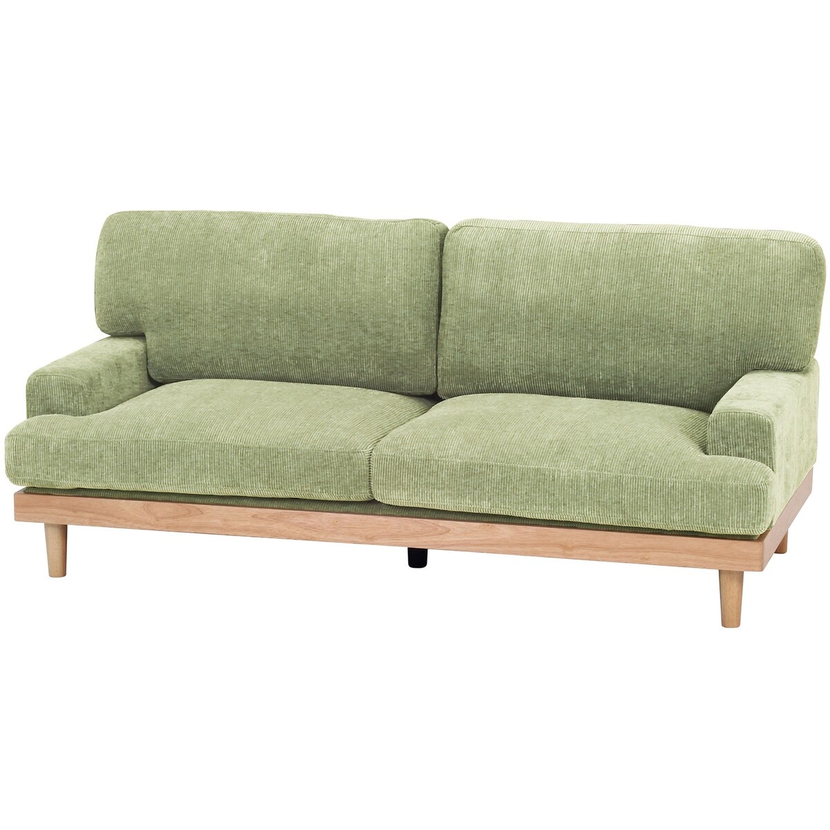 【送料無料】不二貿易 コーデュロイソファ フェリーチェ 3P GR 8822C改 【時間指定不可】 【メーカー直送・代引不可・置配不可・配送地域限定】