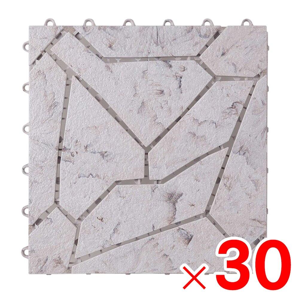 【送料無料】ワタナベ工業 ジョイント式床材 システムストーン ブラウン 30×30cm SS-300-BR ×30個 ケース販売