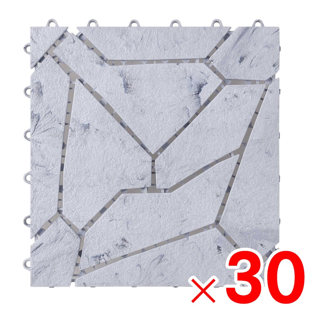 【送料無料】ワタナベ工業 ジョイント式床材 システムストーン グレー 30×30cm SS-300-GY ×30個 ケース販売