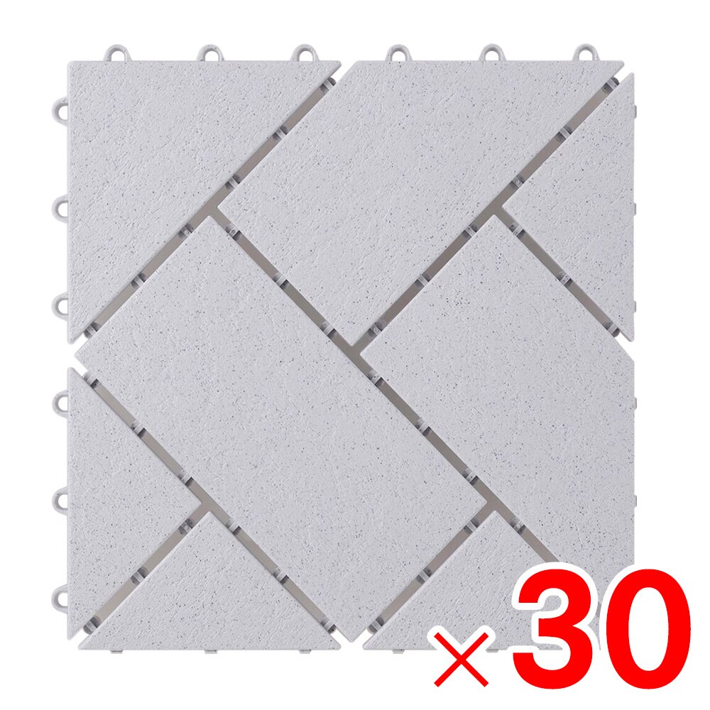 【送料無料】ワタナベ工業 ジョイント式床材 システムタイル グレー 30×30cm SR-305 ×30個 ケース販売