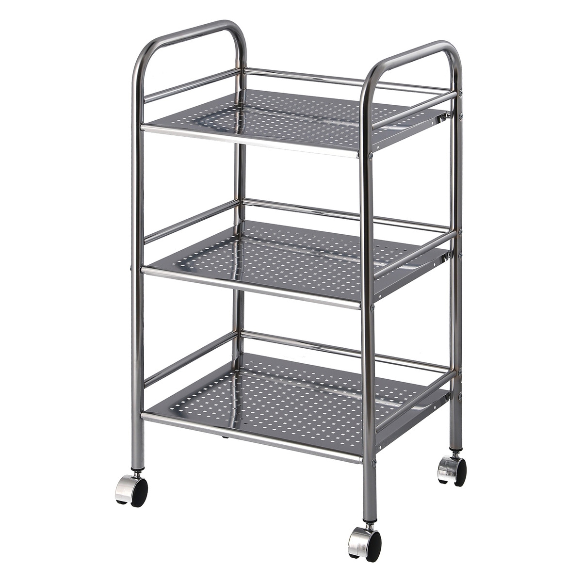 【送料無料】欠品中 次回4月中旬予定 不二貿易 マルチワゴン3段 CR/CR 1663K(J163Q4K) 【メーカー直送・代引不可・置配不可・配送地域限定】