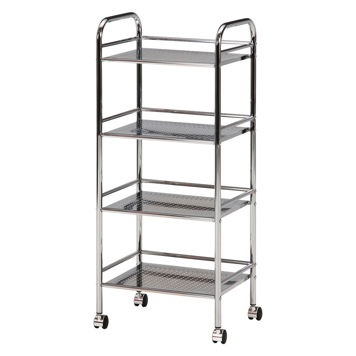 【送料無料】不二貿易 マルチワゴン4段 CR/CR 1664K J164Q4K 【メーカー直送・代引不可・置配不可・配送地域限定】