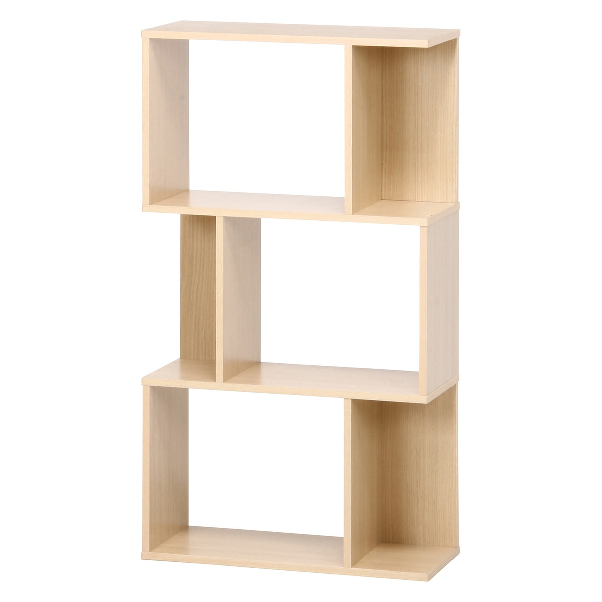 【送料無料】不二貿易 S型ディスプレイラック3段 ナチュラル S SHAPE RACK 【メーカー直送・代引不可・置配不可・配送地域限定】