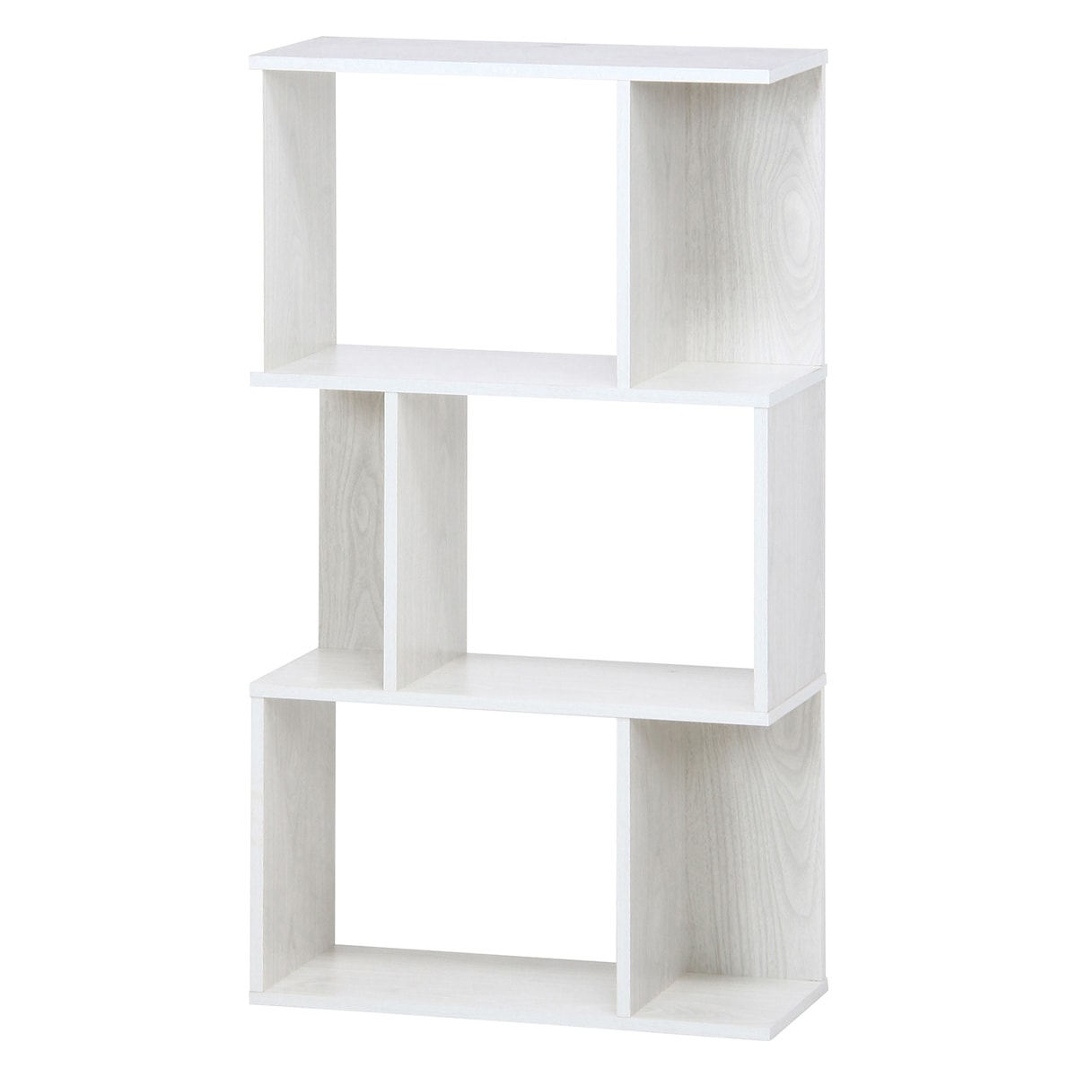 【送料無料】不二貿易 S型ディスプレイラック3段 ホワイトウォッシュ S SHAPE RACK 【メーカー直送・代引不可・置配不可・配送地域限定】