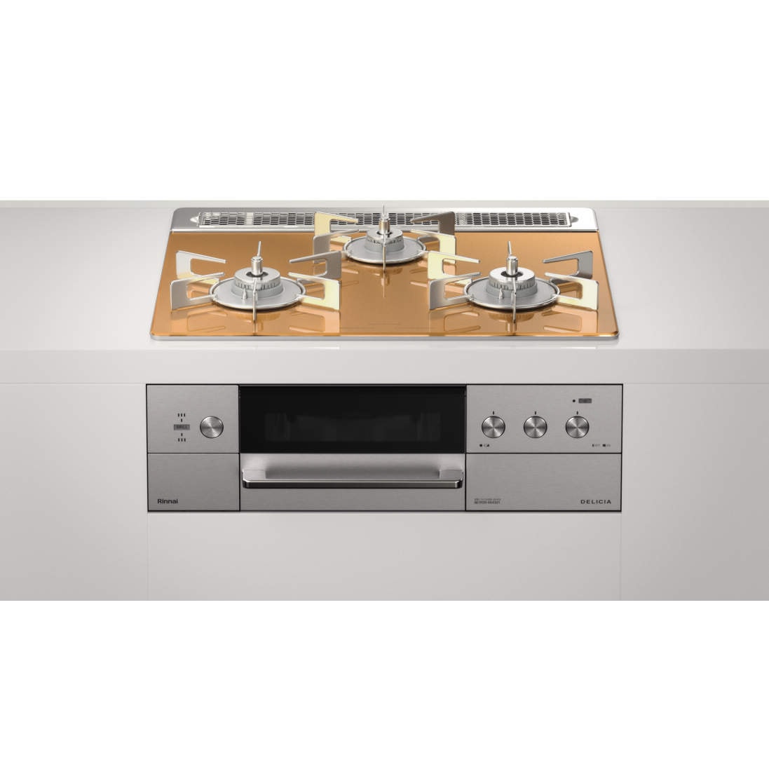 【送料無料】リンナイ ビルトインコンロ デリシア 都市ガス用 RHS31W30E12RCASTW 【大型便・時間指定不可】