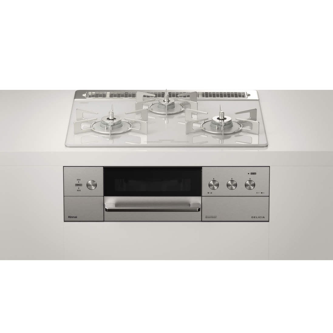 【送料無料】リンナイ ビルトインコンロ デリシア LPガス用 RHS31W30E14RCASTW 【大型便・時間指定不可】