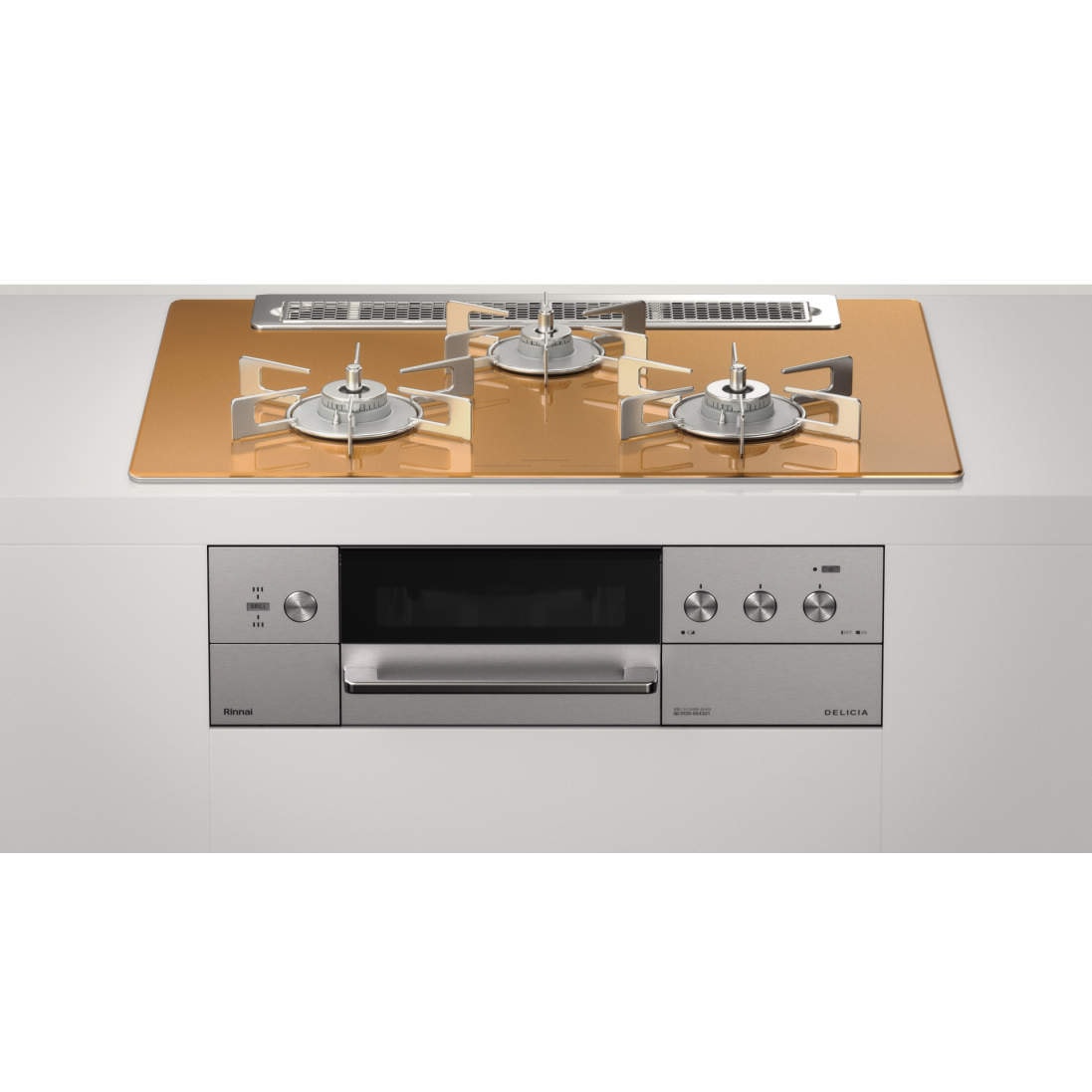 【送料無料】リンナイ ビルトインコンロ デリシア LPガス用 RHS71W30E12RCASTW 【大型便・時間指定不可】