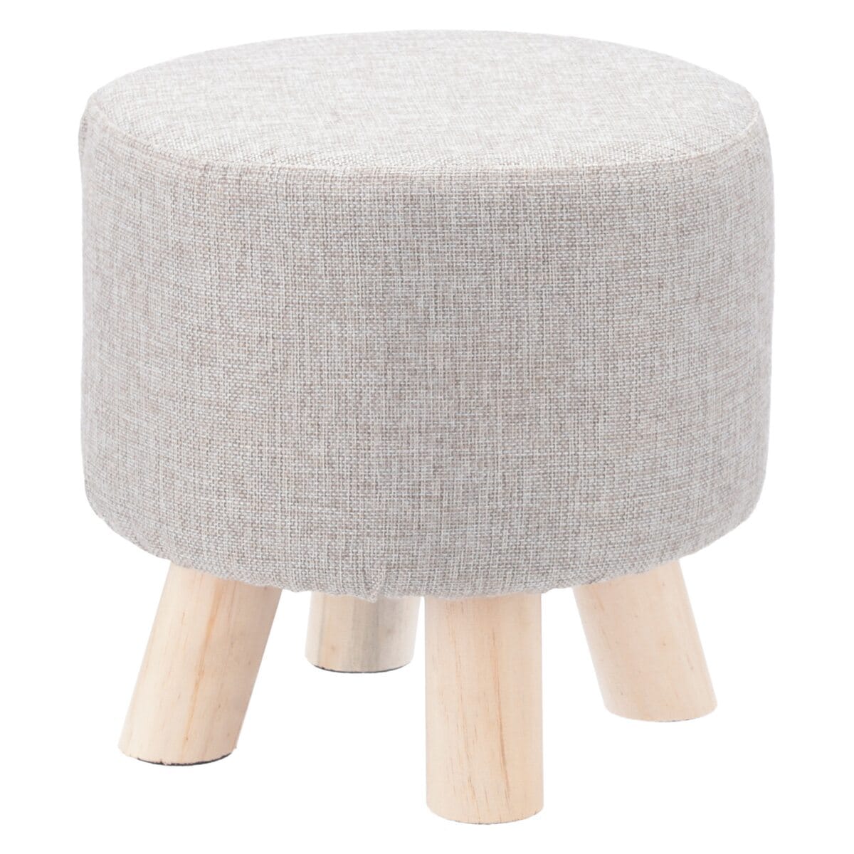 【送料無料】不二貿易 ミニファブリックスツール ラウンドベージュ YH1904-0166 【メーカー直送・代引不可・置配不可・配送地域限定】