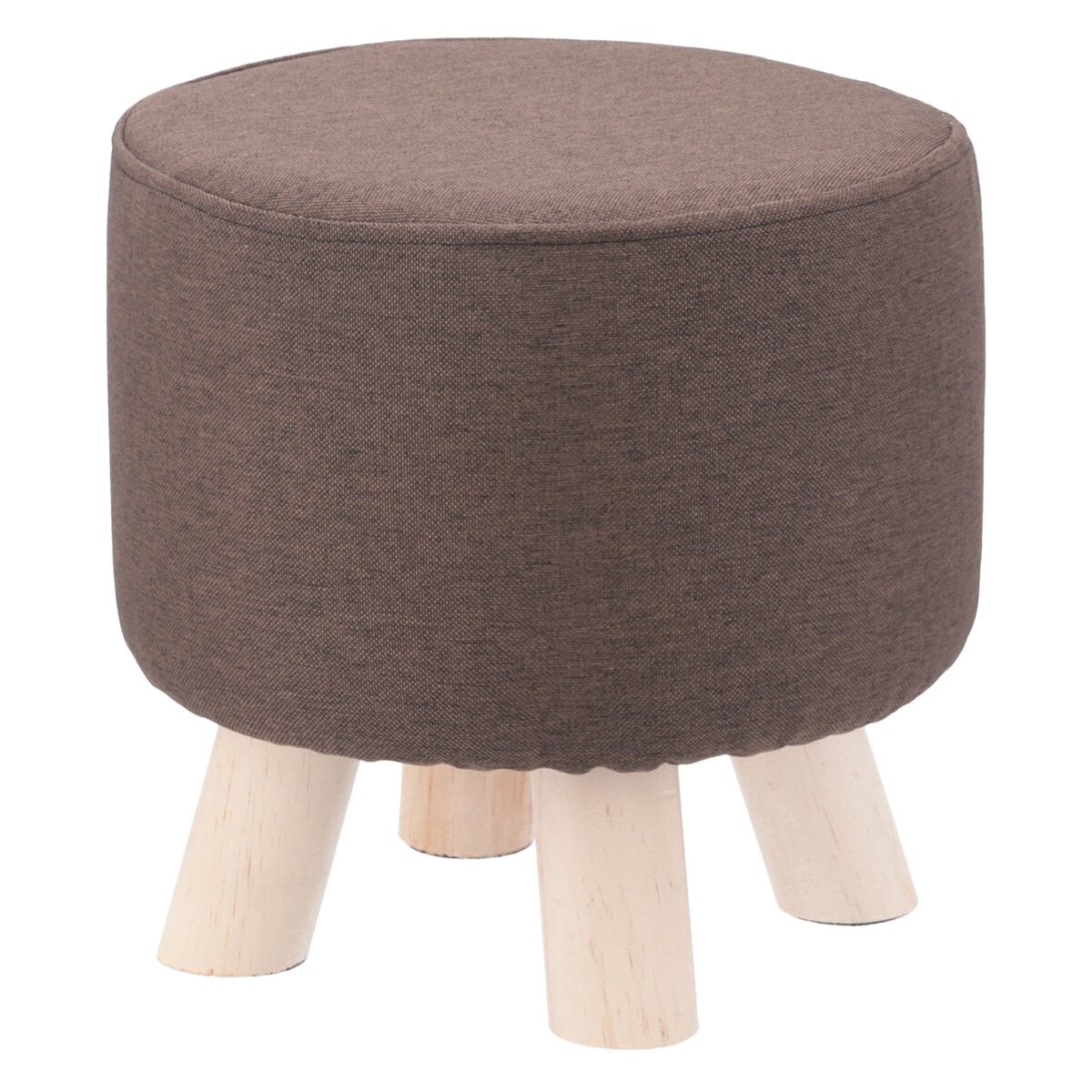 【送料無料】不二貿易 ミニファブリックスツール ラウンドブラウン YH1905-185 【メーカー直送・代引不可・置配不可・配送地域限定】