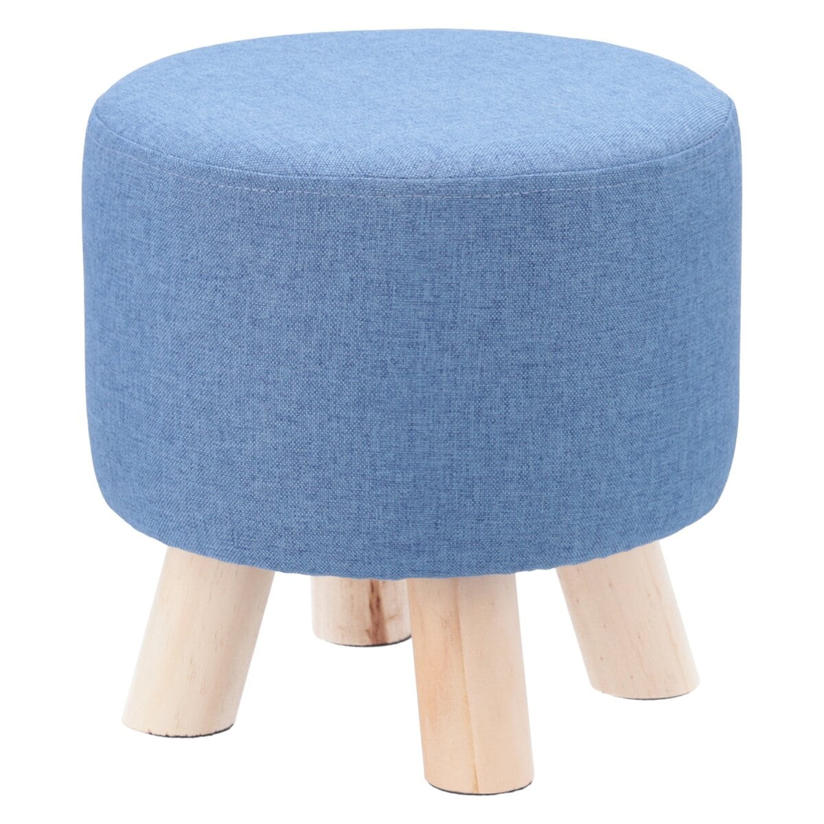 【送料無料】不二貿易 ミニファブリックスツール ラウンドブルー YH1905-186 【メーカー直送・代引不可・置配不可・配送地域限定】