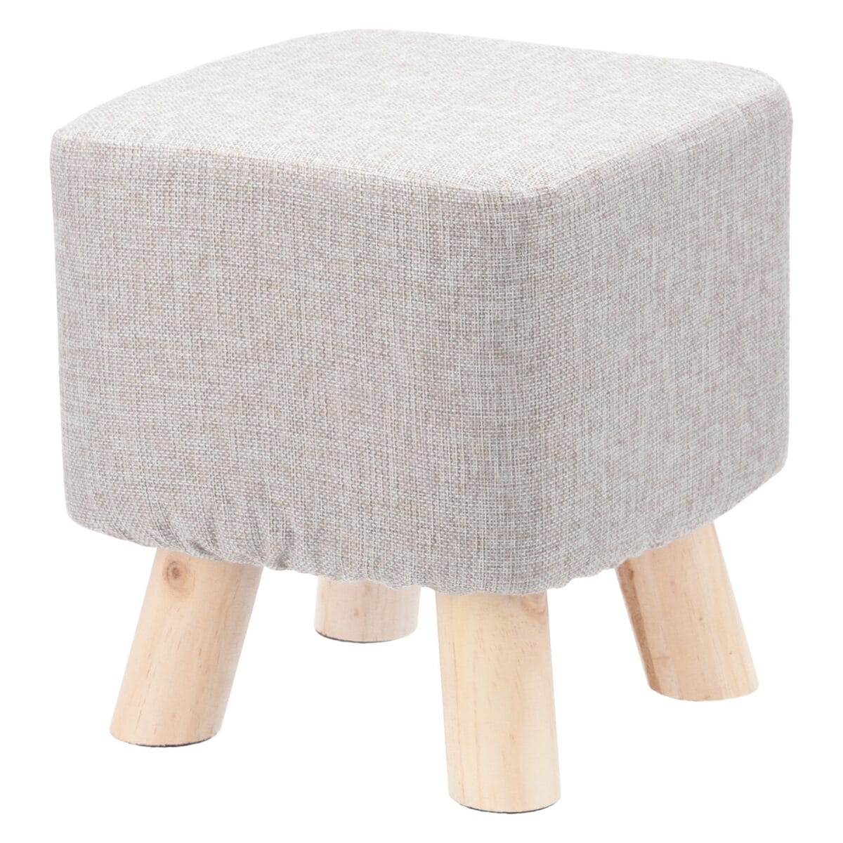 【送料無料】不二貿易 ミニファブリックスツール スクエア ベージュ YH1905-188 【メーカー直送・代引不可・置配不可・配送地域限定】