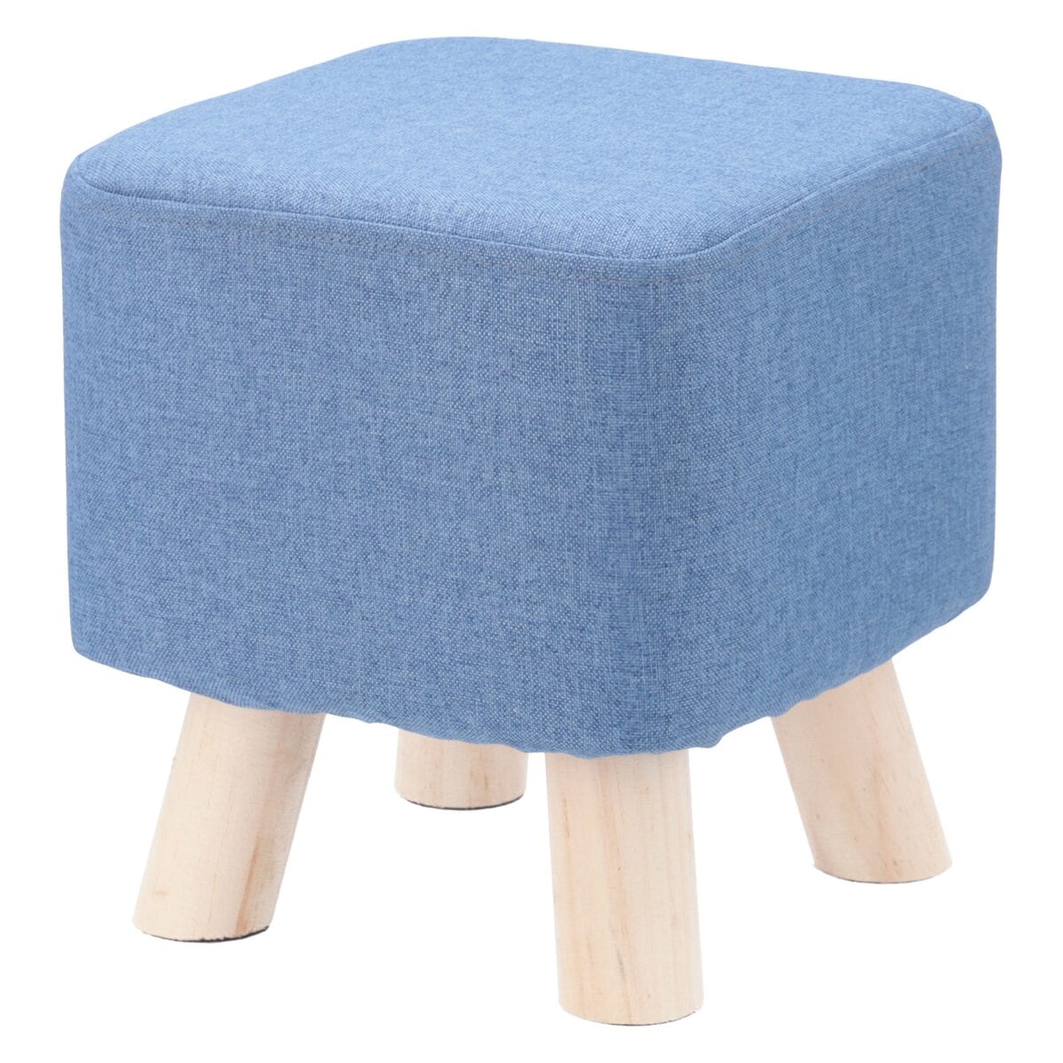 【送料無料】不二貿易 ミニファブリックスツール スクエア ブルー YH1905-190 【メーカー直送・代引不可・置配不可・配送地域限定】