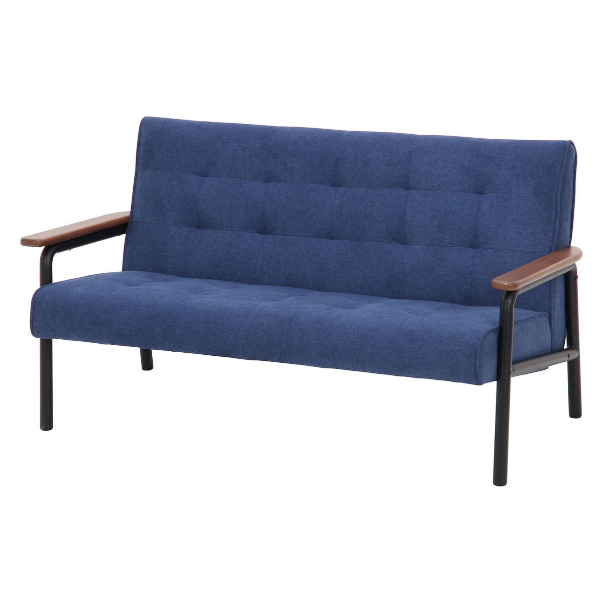 【送料無料】欠品中 次回4月中旬予定 不二貿易 アイアンウッドソファー フレンズ 2P BL 870 【メーカー直送・代引不可・置配不可・配送地域限定】