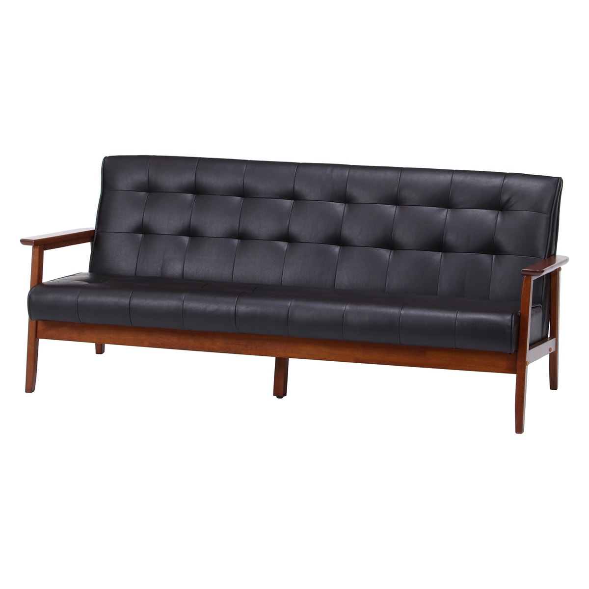 【送料無料】不二貿易 バイキャストPUソファー フレンズDBR 3P 846 【メーカー直送・代引不可・置配不可・配送地域限定】