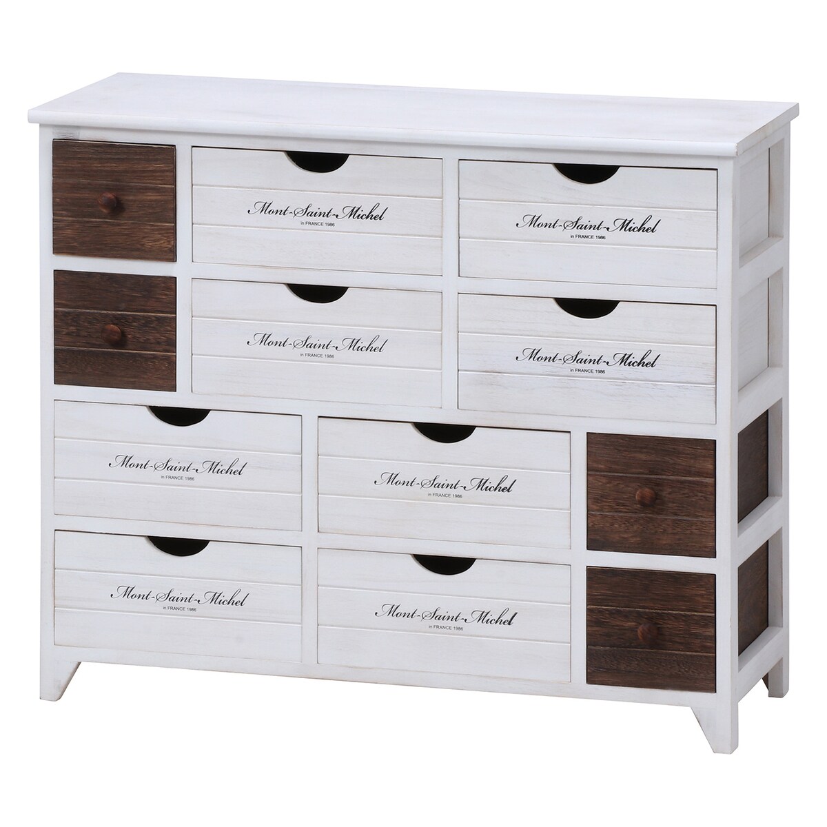 【送料無料】不二貿易 アンティークチェスト 4段 L ミッシェル2 L11A-6148 【メーカー直送・代引不可・置配不可・配送地域限定】