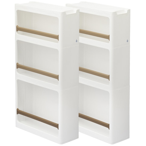 【送料無料】サンカ スリムストッカー ストランティ ラックセット BB ホワイト RBRB-WH