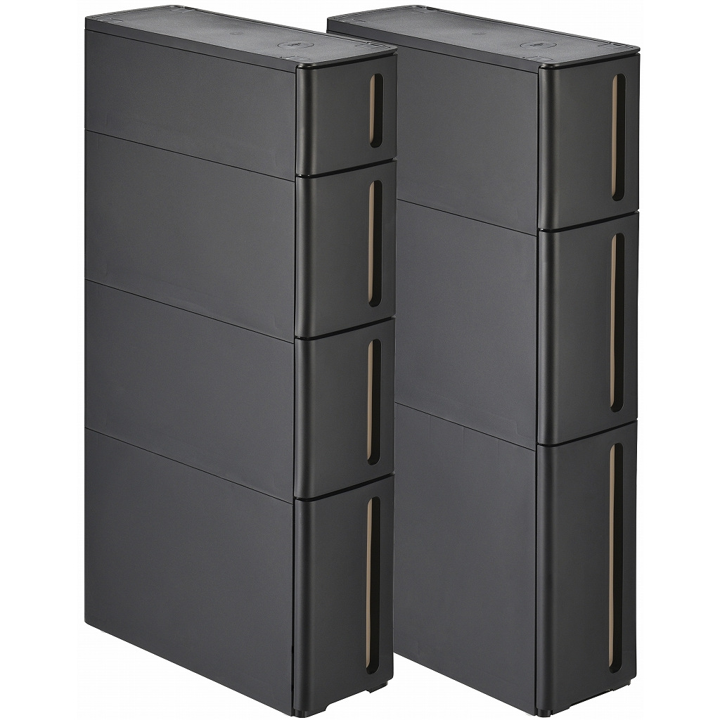 【送料無料】メーカー欠品中 次回2月上旬入荷予定です　サンカ スリムストッカー ストランティ ドロアーセット AB ブラック DADB-BK