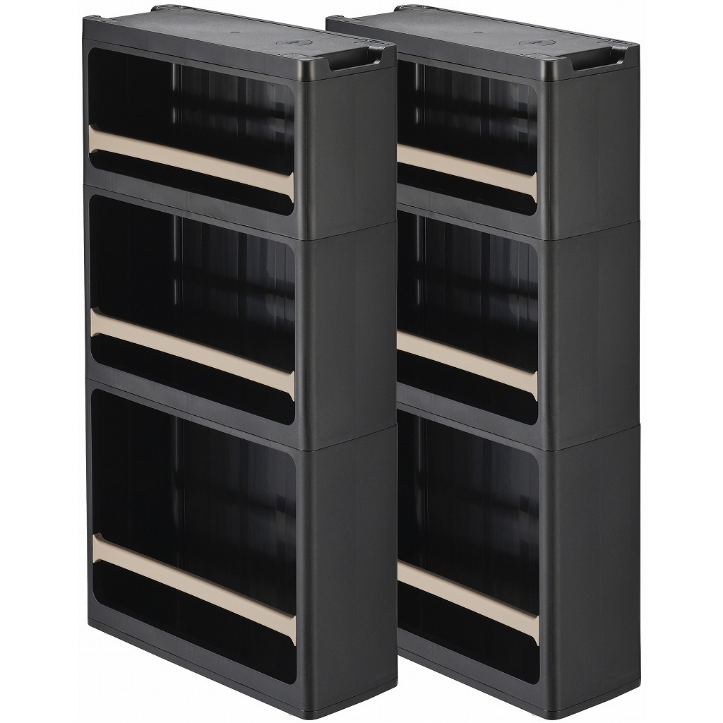 【送料無料】メーカー欠品中 次回2月上旬入荷予定です　サンカ スリムストッカー ストランティ ラックセット BB ブラック RBRB-BK