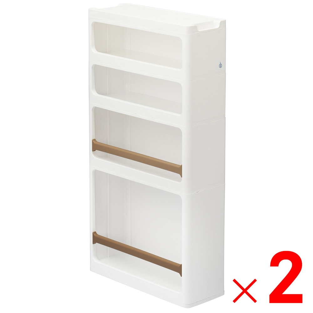 【送料無料】サンカ スリムストッカー ストランティ ラックC ホワイト RC-2101WH ×2個 セット販売