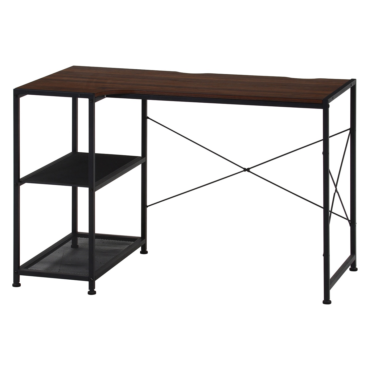 【送料無料】不二貿易 左右組み換えコーナーデスク ルカ BR FBC-1718 【メーカー直送・代引不可・置配不可・配送地域限定】